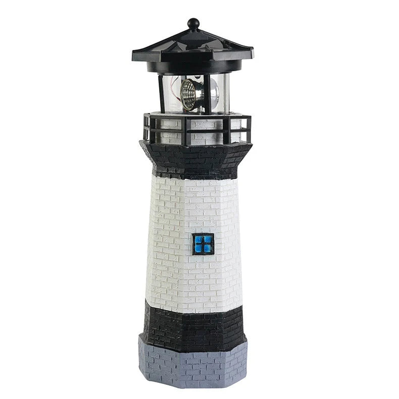 Garden Light Solar-Powered Rotating Beacon Dusk-To-Dawn