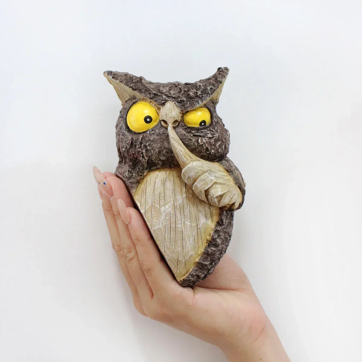 Garden Ornament Resin Hanging Peeking Owl