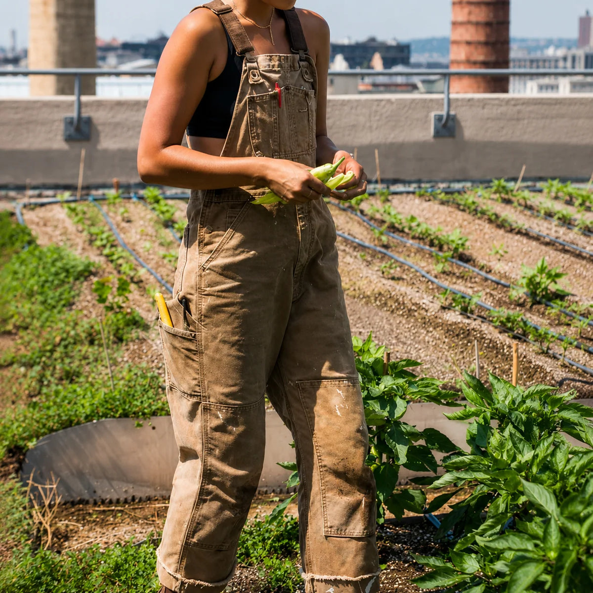 Garden Overalls Adjustable Straps Deep Pockets Machine-Washable