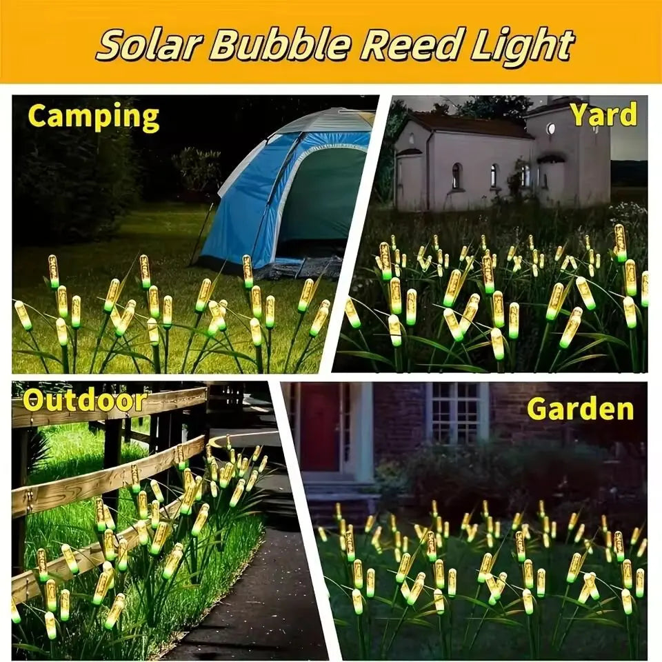 Garden Pathway Lights Solar-Powered Waterproof Reed Design