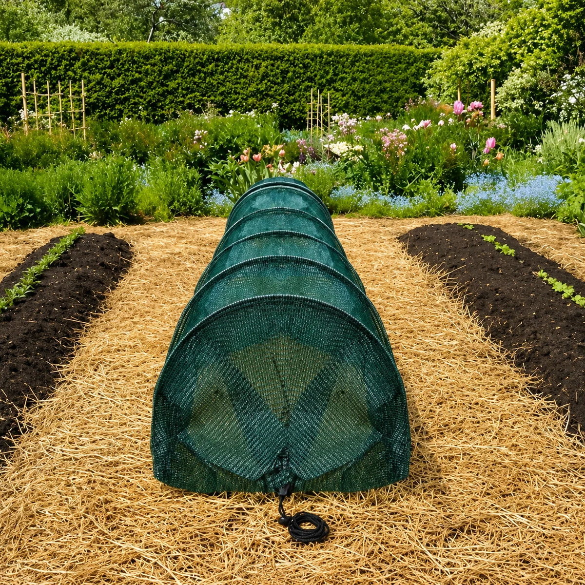 Garden Protection Tunnel Fine Mesh Collapsible Frame