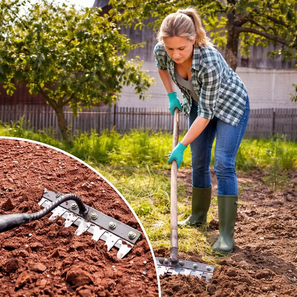 Garden Rake Head Iron 5–8 Tines for Weeding & Soil Aeration