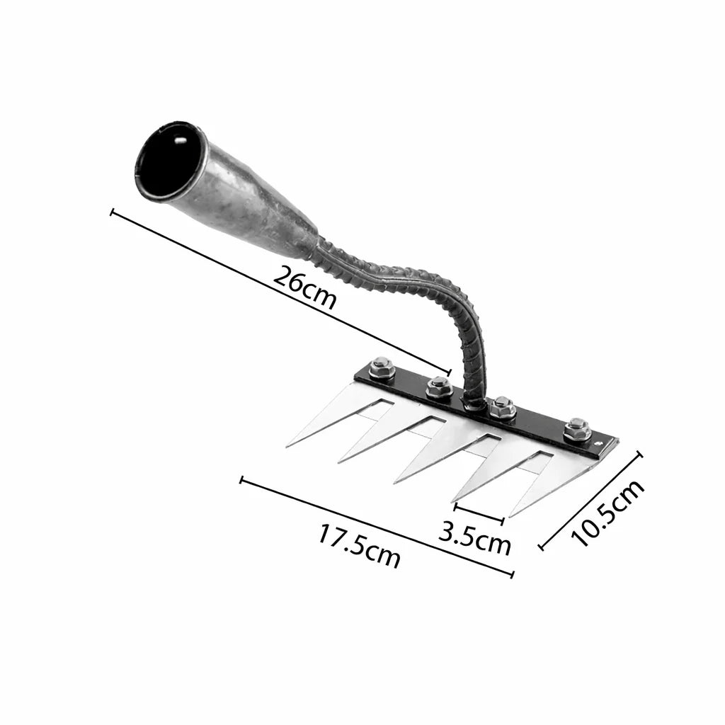 Garden Rake Head Iron 5–8 Tines for Weeding & Soil Aeration