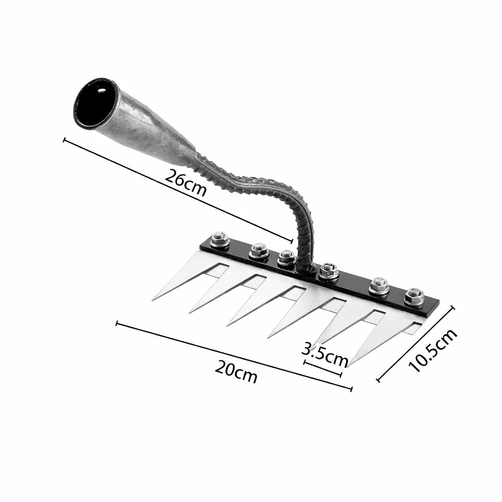 Garden Rake Head Iron 5–8 Tines for Weeding & Soil Aeration
