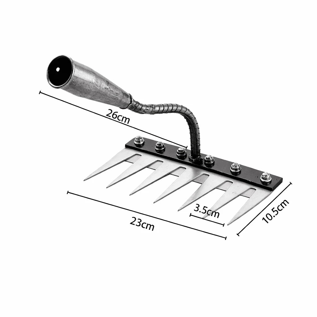 Garden Rake Head Iron 5–8 Tines for Weeding & Soil Aeration