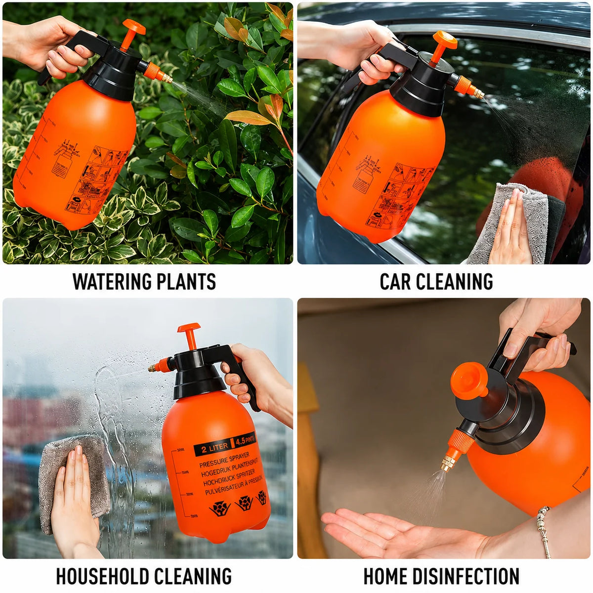 Garden Sprayer Adjustable Mist & Stream 68 Fl Oz