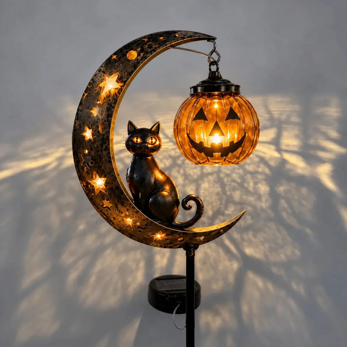 Garden Stake Light Solar Powered Halloween Warm Amber Glow