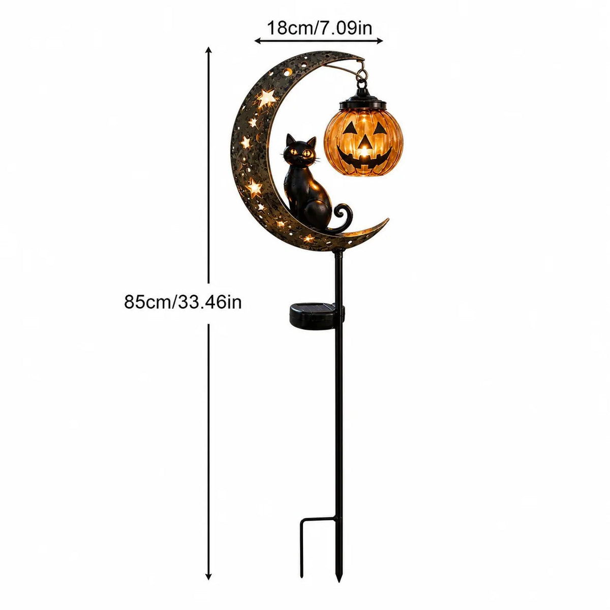 Garden Stake Light Solar Powered Halloween Warm Amber Glow
