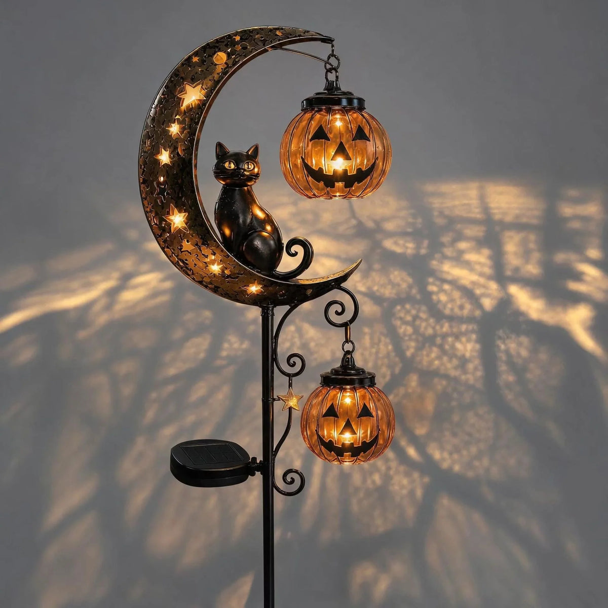Garden Stake Light Solar Powered Halloween Warm Amber Glow