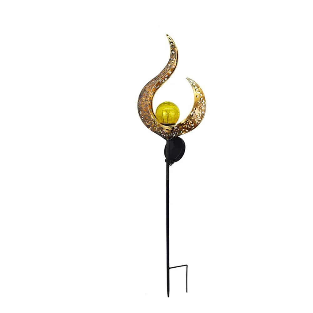 Garden Stake Light Solar-Powered Pattern Projection Automatic Dusk-On
