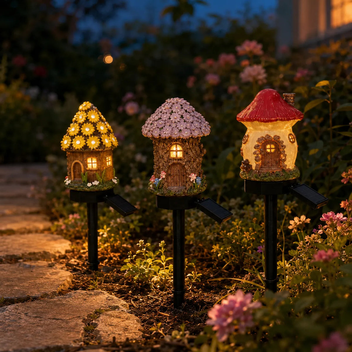 Garden Stake Light Solar Powered Warm LED