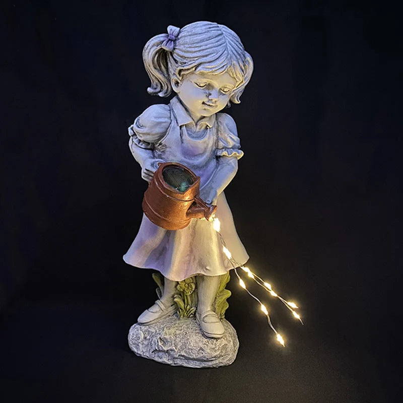 Garden Statue Solar-Powered LED Automatic Night Activation