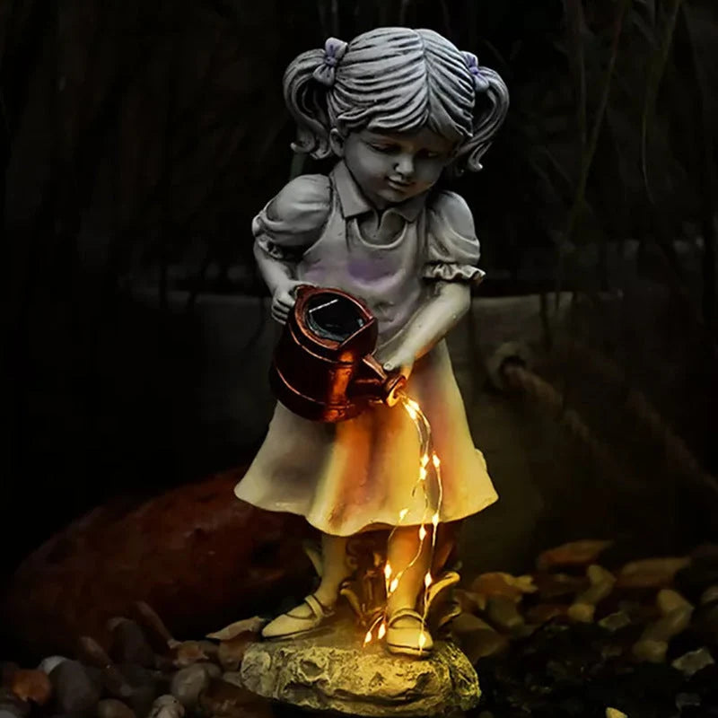 Garden Statue Solar-Powered LED Automatic Night Activation