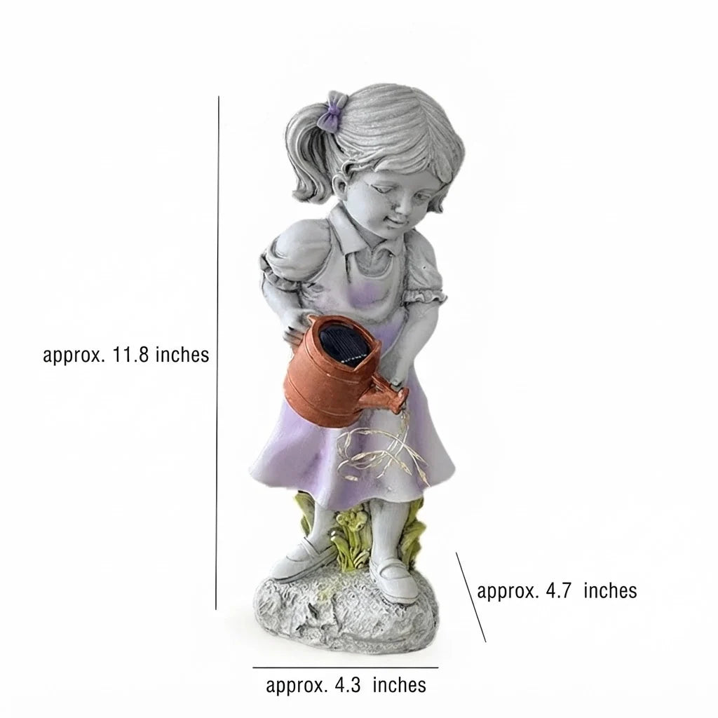 Garden Statue Solar-Powered LED Automatic Night Activation