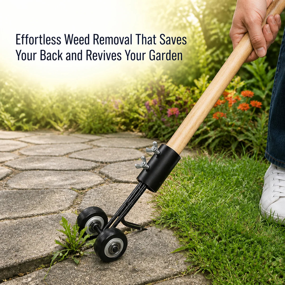 Garden Weeder Heavy-Duty Iron Compact Head for Tight Gaps
