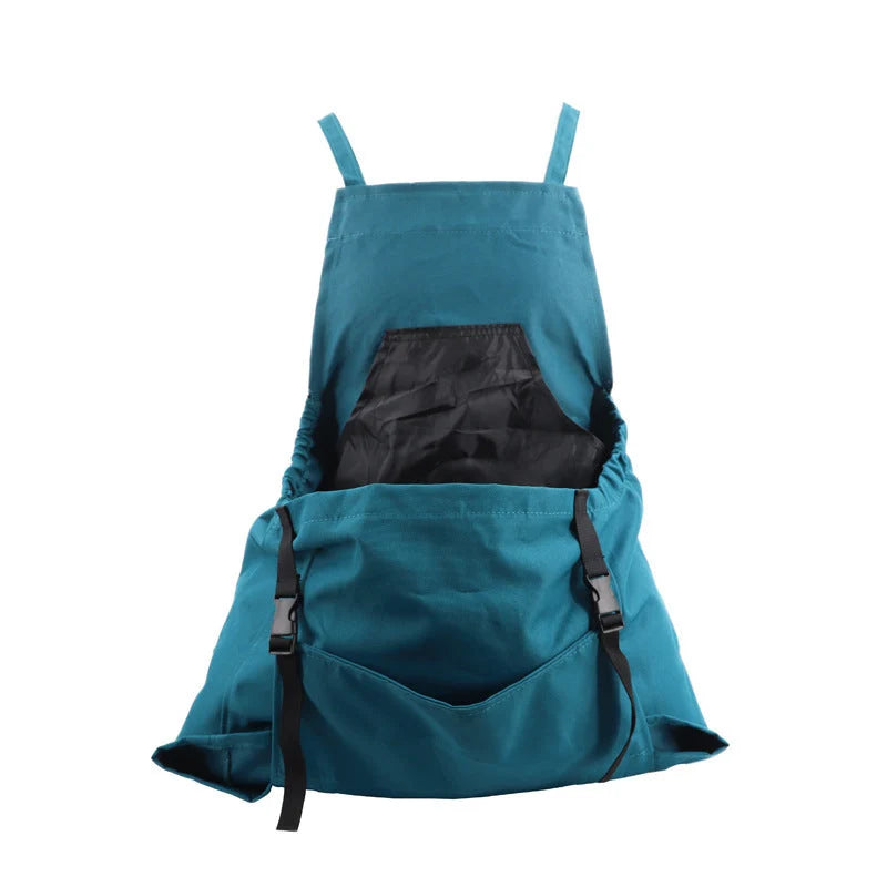 Gardening Apron Waterproof Oxford Fabric Adjustable Cross-Back Straps & Pockets