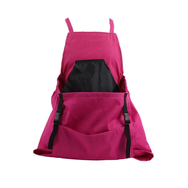 Gardening Apron Waterproof Oxford Fabric Adjustable Cross-Back Straps & Pockets