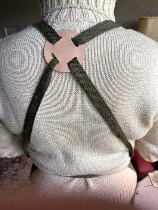 Gardening Apron Waxed Cotton Canvas Cross-Strap Multiple Pockets