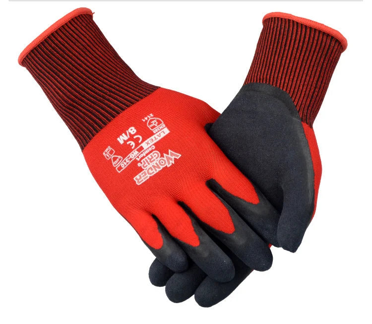 Gardening Gloves Textured Latex Grip Wet & Dry Use