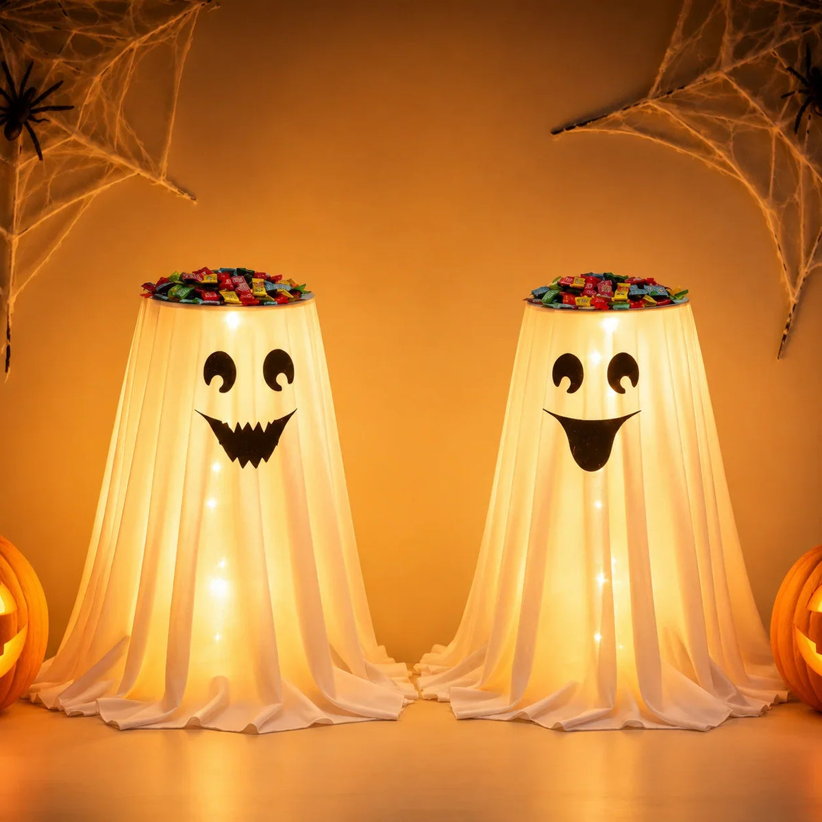 Ghost Candy Holder Hidden Storage LED Lights 8 Modes