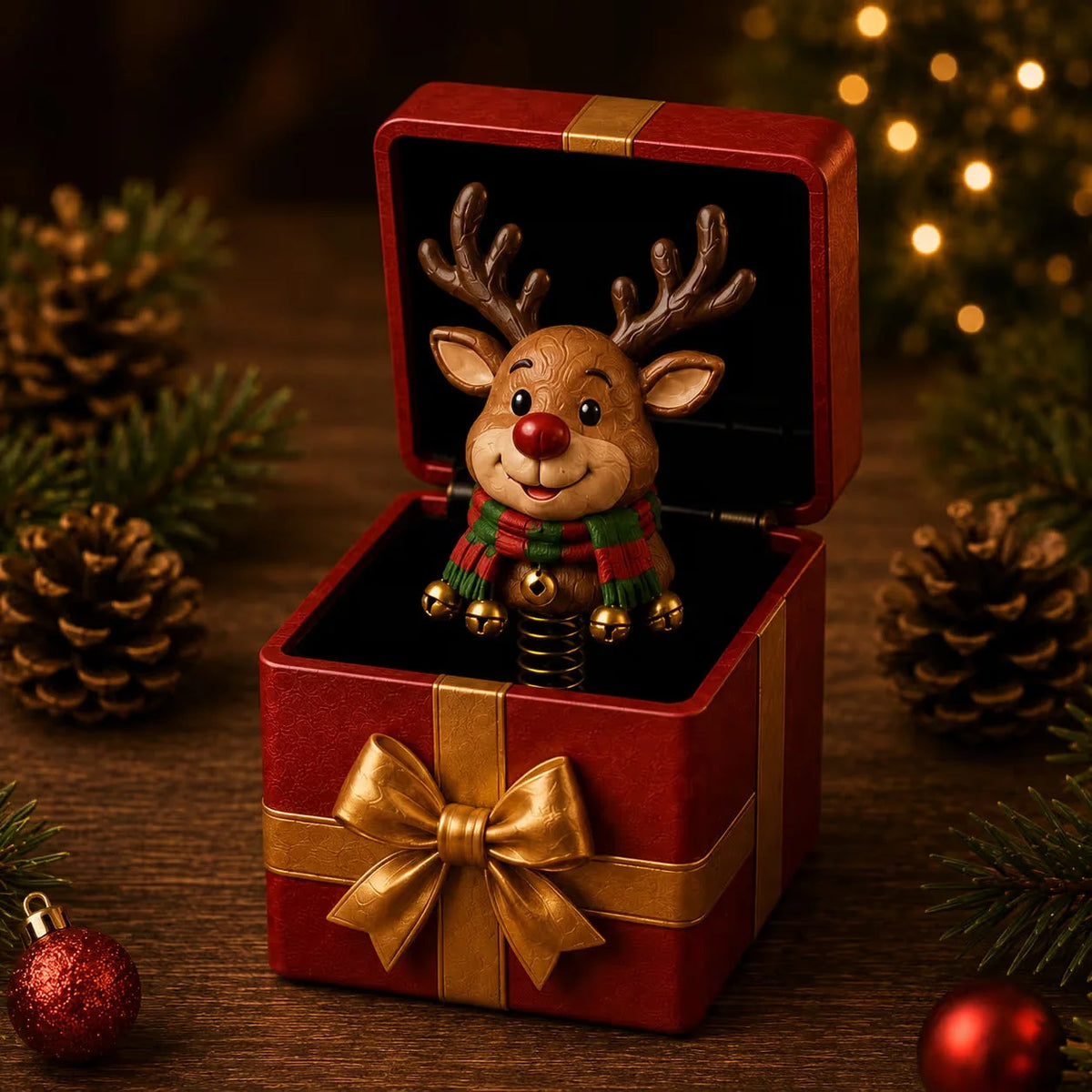 Gift Box Spring-Loaded Character Reveal Reusable