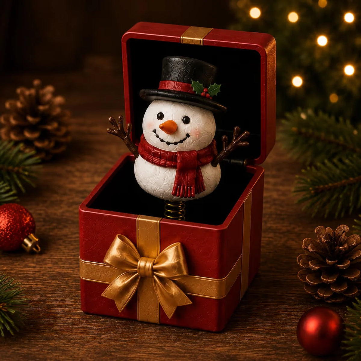 Gift Box Spring-Loaded Character Reveal Reusable