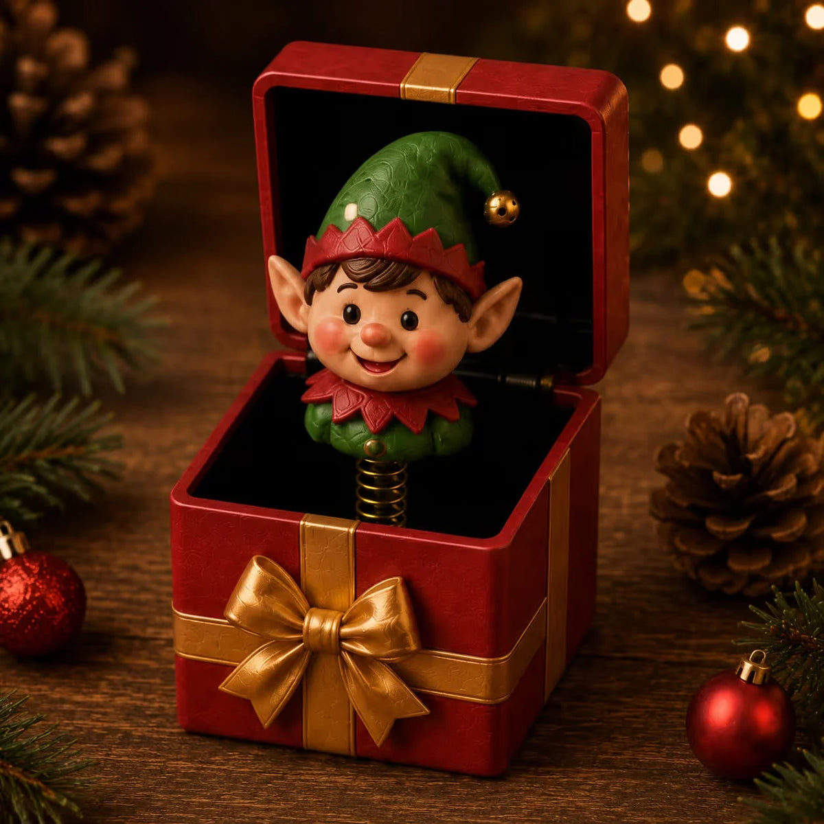 Gift Box Spring-Loaded Character Reveal Reusable