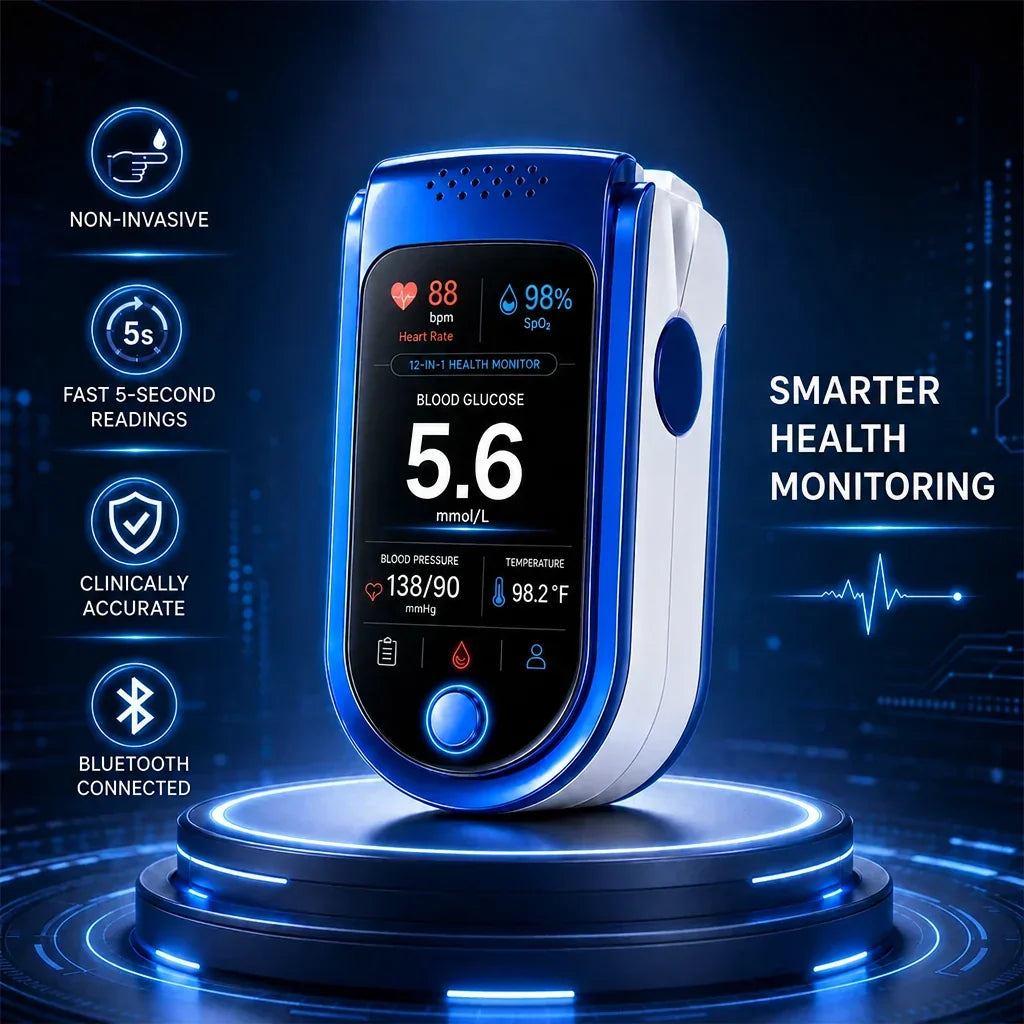 Glucose Monitor Non-Invasive Needle-Free Daily Checks