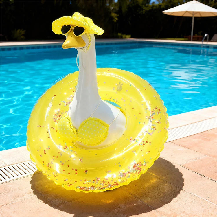 Goose Statue Outfit Set Colorful Lightweight Fabric Decor