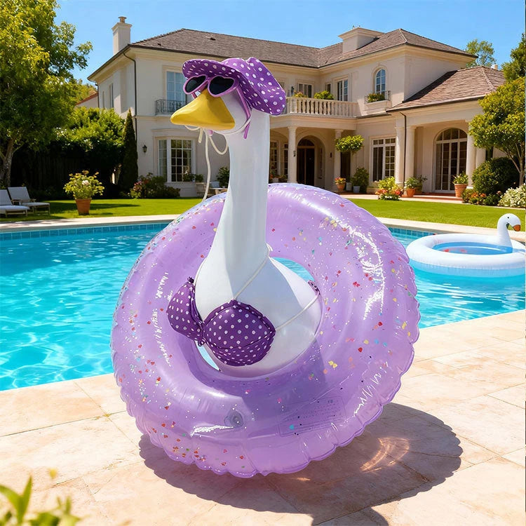 Goose Statue Outfit Set Colorful Lightweight Fabric Decor
