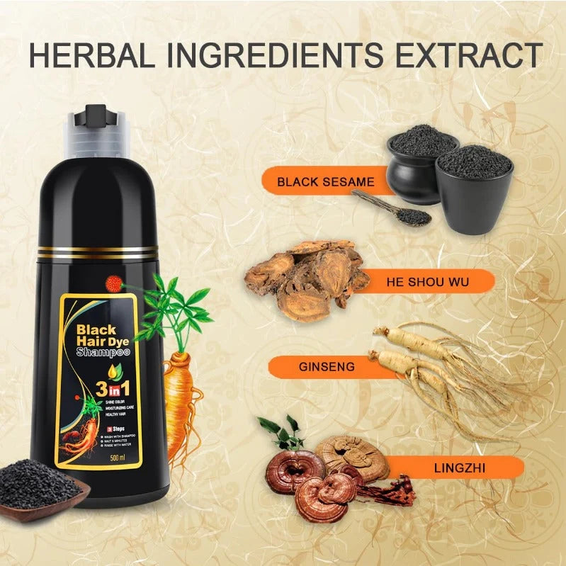 Hair Dye Shampoo Gray Coverage Ammonia & PPD-Free