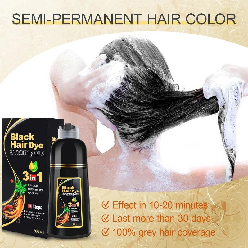Hair Dye Shampoo Gray Coverage Ammonia & PPD-Free