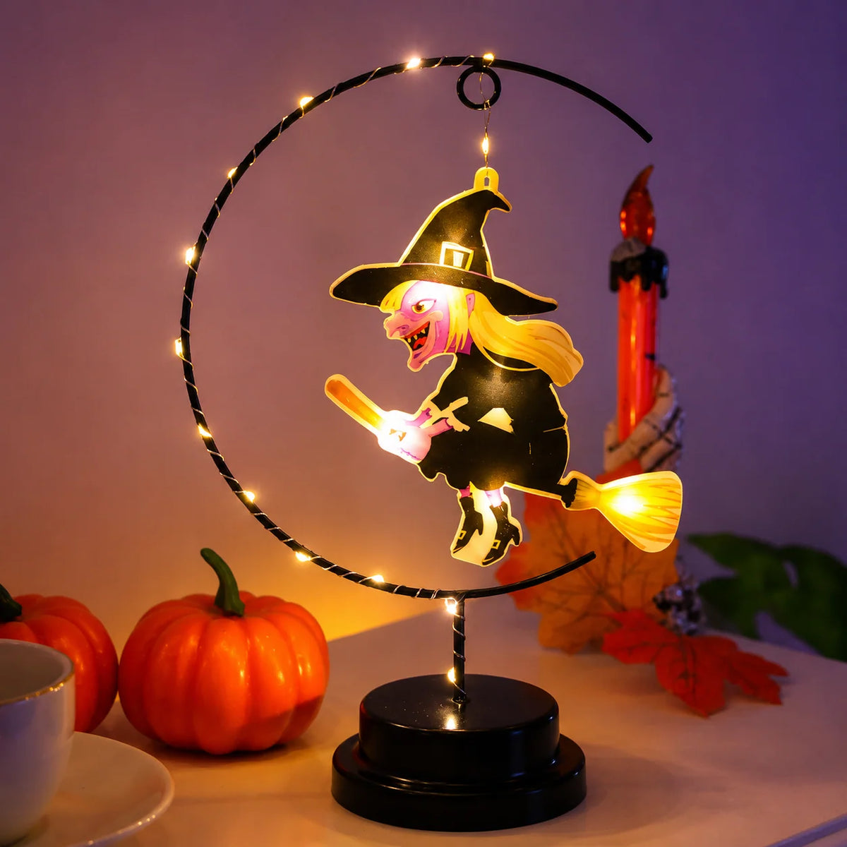 Halloween LED Decoration Battery-Powered Warm White or Purple Glow