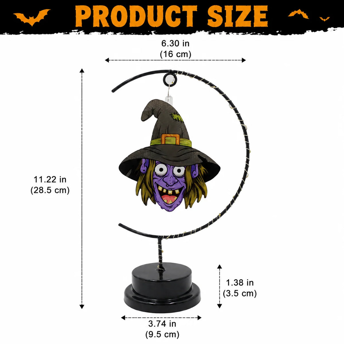 Halloween LED Decoration Battery-Powered Warm White or Purple Glow