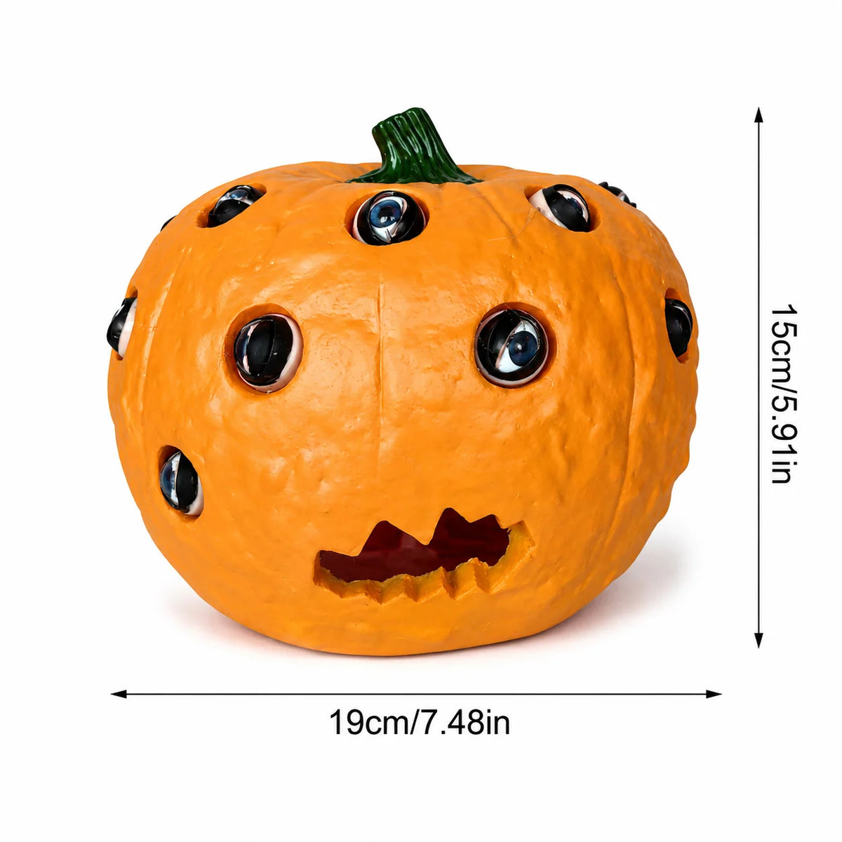 Halloween Pumpkin Decoration Painted Resin Movable Eyeballs
