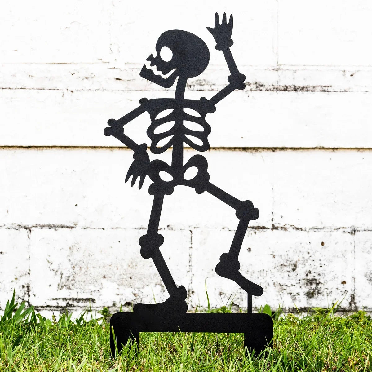 Halloween Skeleton Yard Stakes Steel Powder-Coated Set of 6