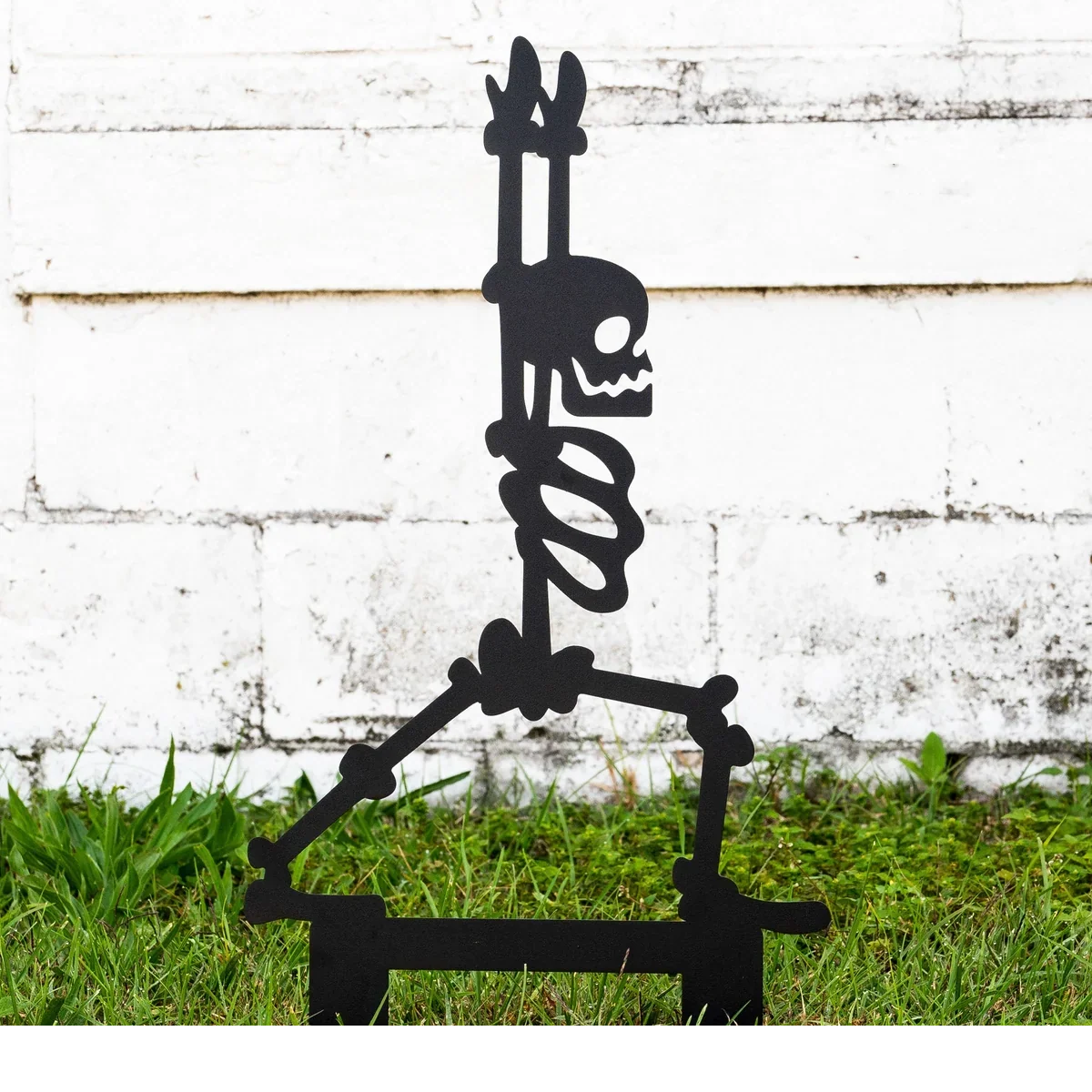 Halloween Skeleton Yard Stakes Steel Powder-Coated Set of 6