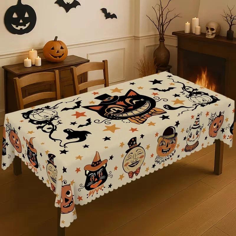 Halloween Tablecloth Lightweight Polyester Foldable for Storage