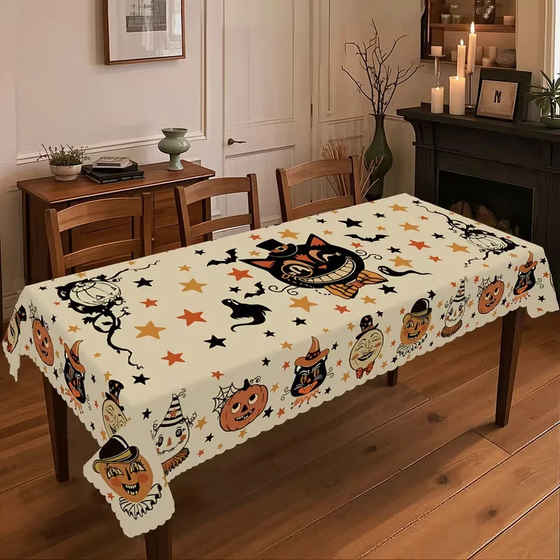 Halloween Tablecloth Lightweight Polyester Foldable for Storage