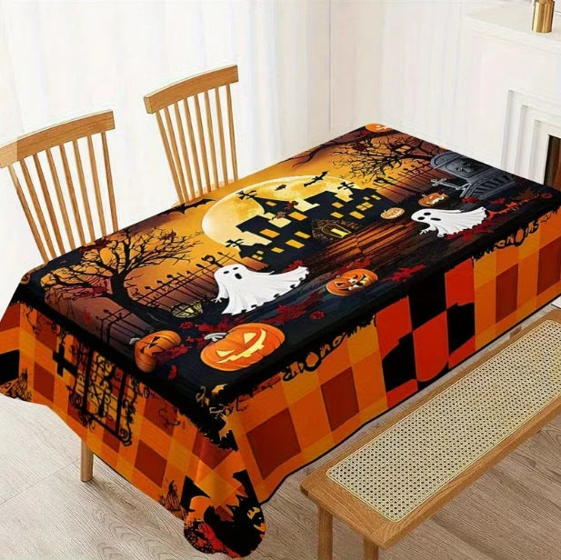 Halloween Tablecloth Lightweight Polyester Foldable for Storage