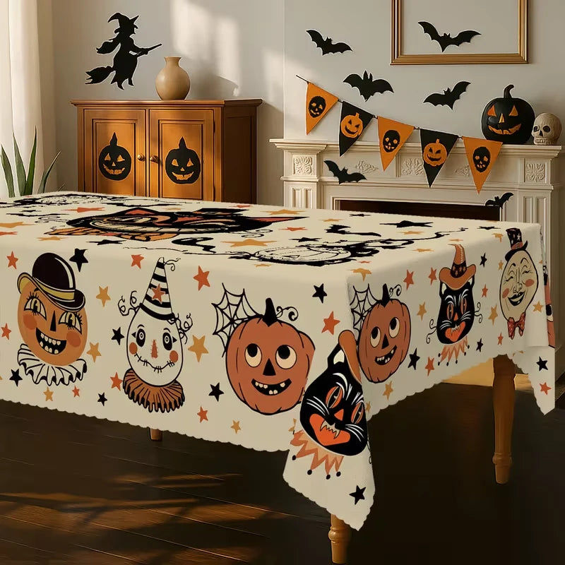 Halloween Tablecloth Lightweight Polyester Foldable for Storage