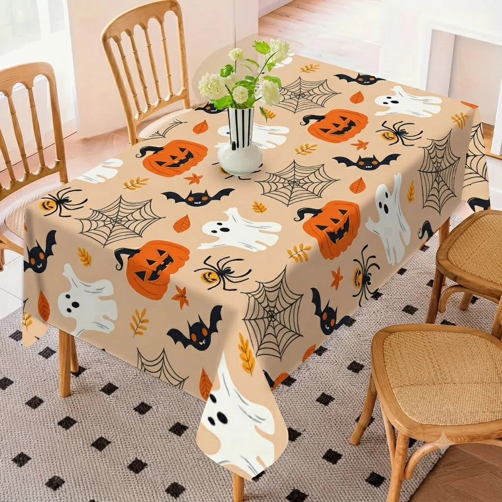 Halloween Tablecloth Lightweight Polyester Foldable for Storage