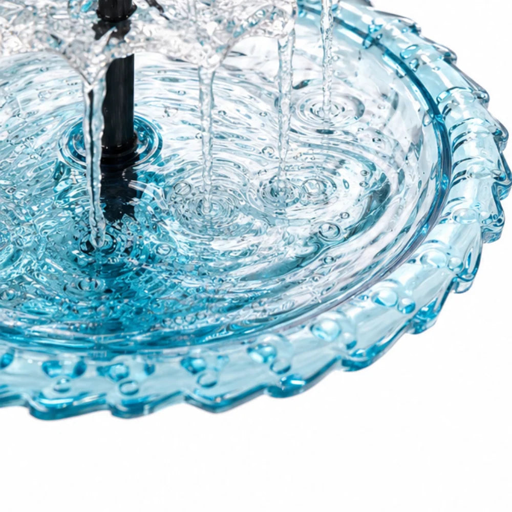 Hanging Bird Bath Solar-Powered Two-Tier Cascade