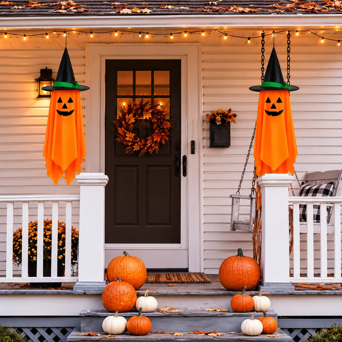 Hanging Halloween Decorations Foldable Fabric Set of 2