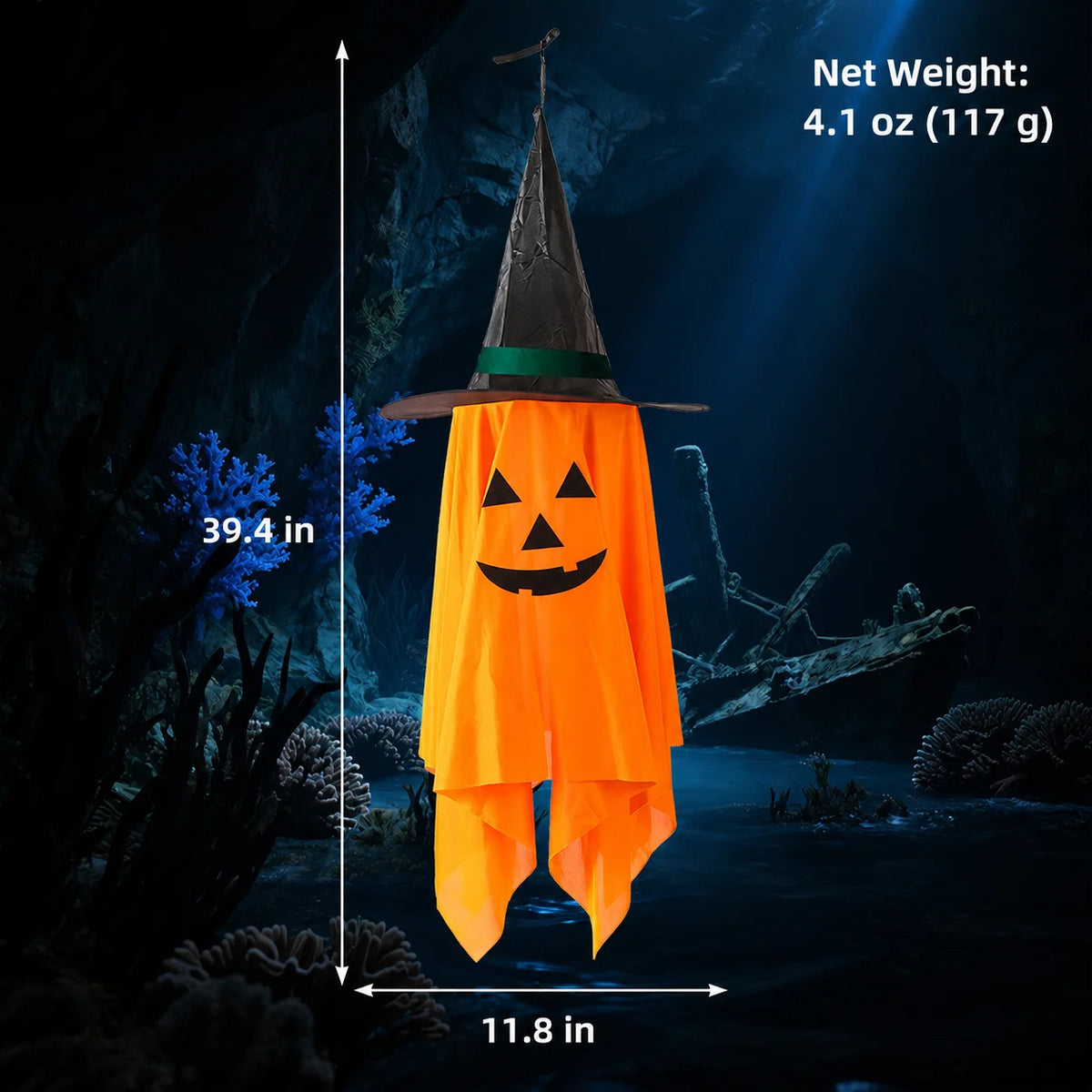 Hanging Halloween Decorations Foldable Fabric Set of 2