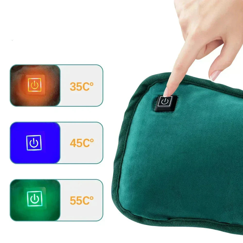 Heating Pad Rapid-Heating Cordless USB-Rechargeable Plush Fabric