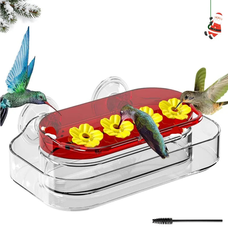 Hummingbird Feeder Clear Window Mount 8 Oz Capacity Ant Moat