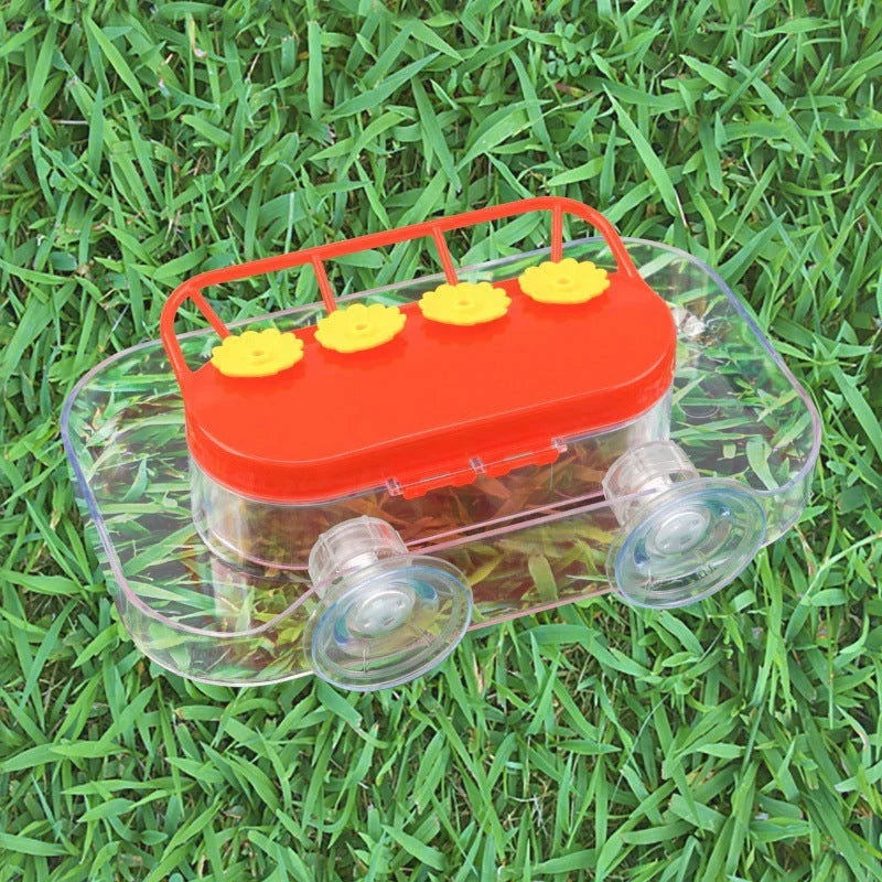 Hummingbird Feeder Clear Window Mount 8 Oz Capacity Ant Moat