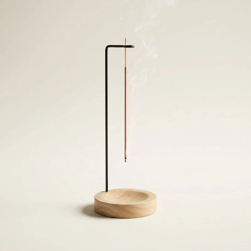 Incense Holder Hanging Wood Space-Saving Design