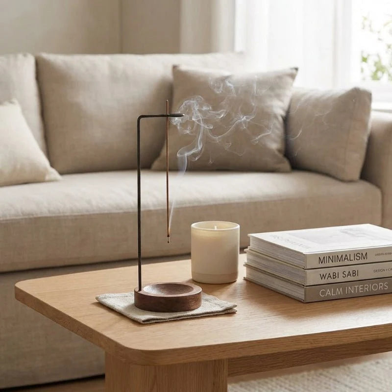 Incense Holder Hanging Wood Space-Saving Design